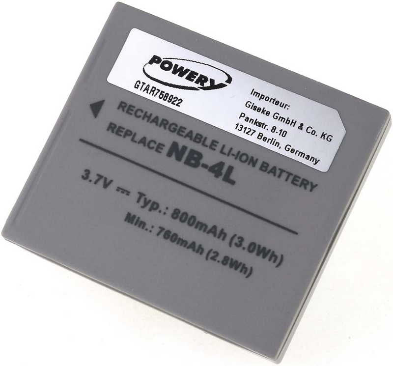 Zamjenska baterija za Canon - NB-4L