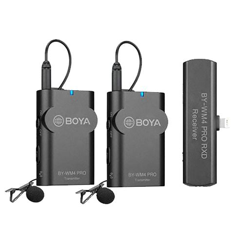 Boya 2.4 GHz Dual Lavalier Microphone Wireless BY-WM4 Pro-K4 for iOS