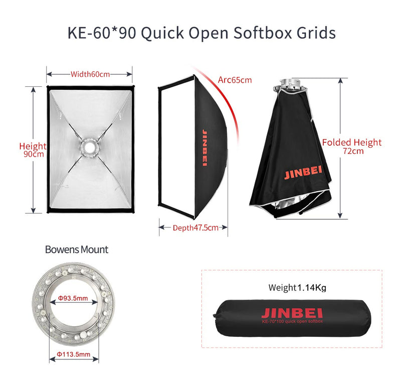 Softbox Jinbei KE-60x90