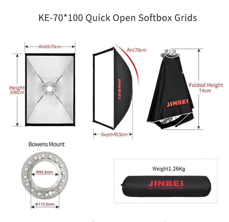 Softbox Jinbei KE-70x100